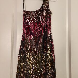 Wish Black Dress with Pink Accents